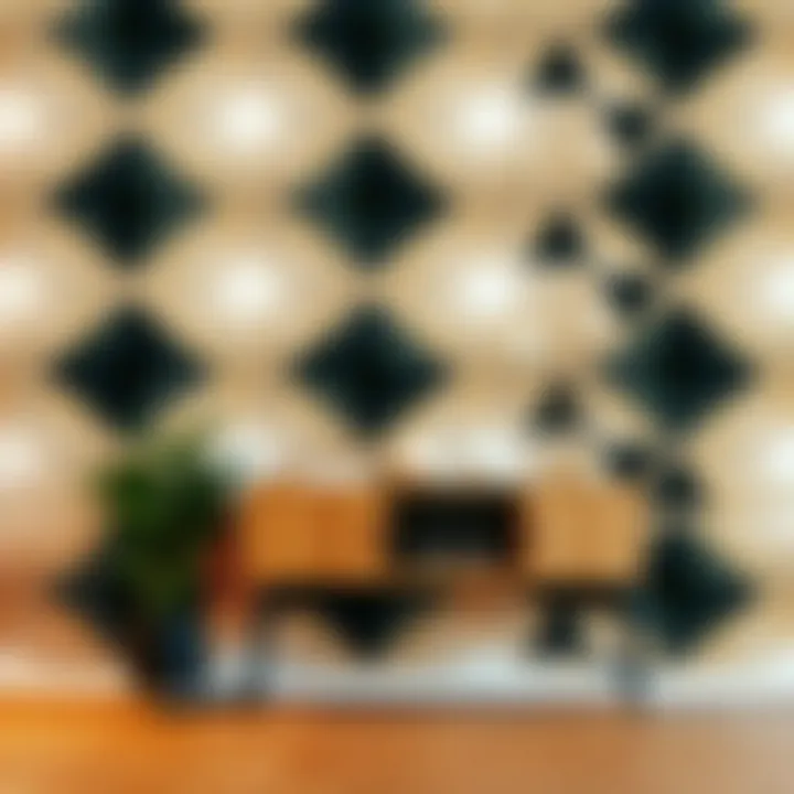 Modern Geometric Wallpaper Modern geometric wallpaper that enhances room aesthetics