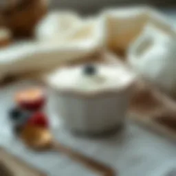 Yogurt culture in a bowl