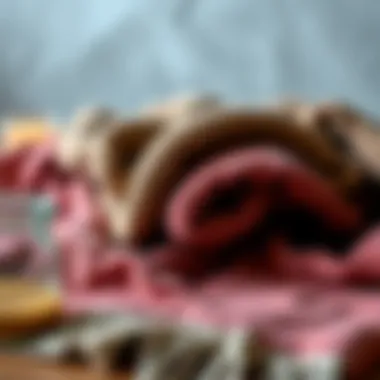 Cozy blanket freshening up with natural ingredients