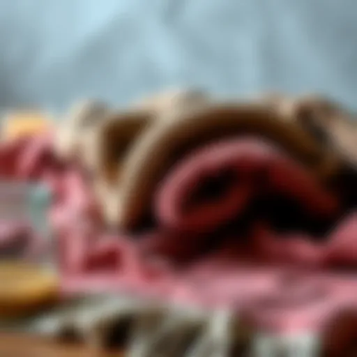 Cozy blanket freshening up with natural ingredients